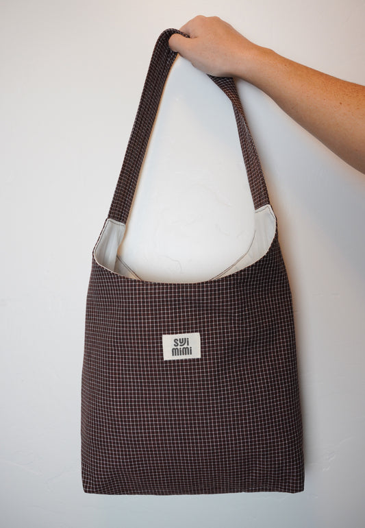 Everyday Shoulder Bag - Check Yes Brown