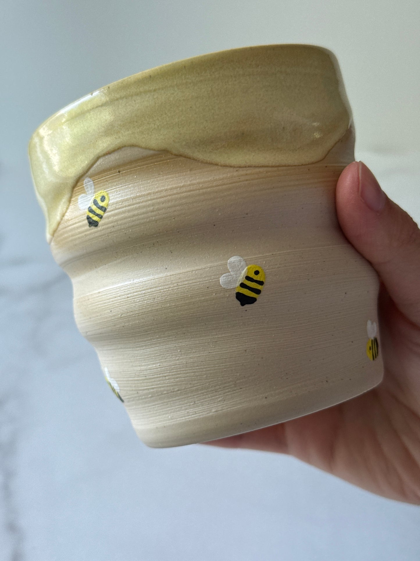 Handmade Straw Cup - Bees