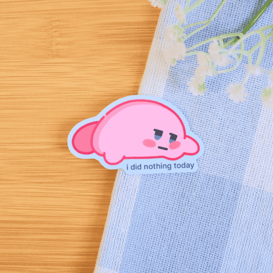 Pink Blob Relatable Stickers: I Did Nothing Today