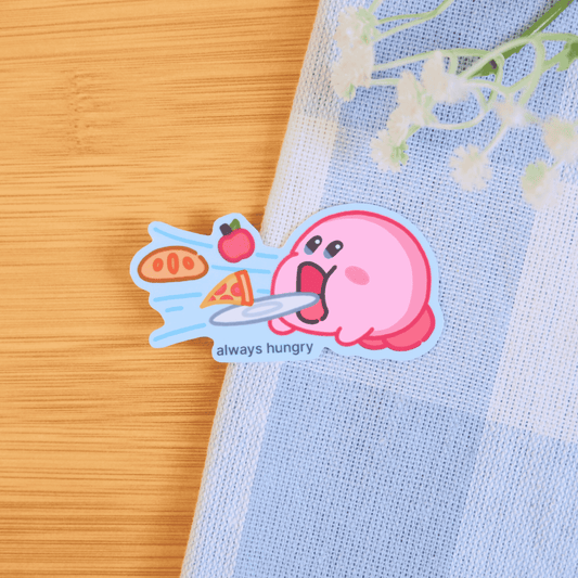 Pink Blob Relatable Stickers: Always Hungry