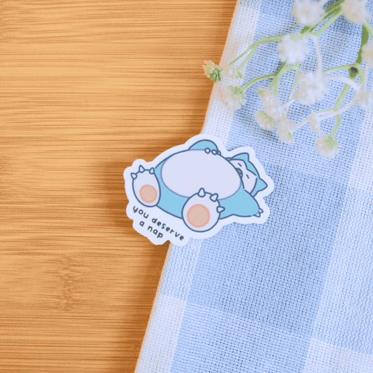 Poke Self-Care Stickers: You Deserve a Nap
