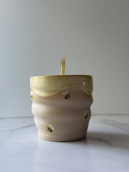 Handmade Straw Cup - Bees