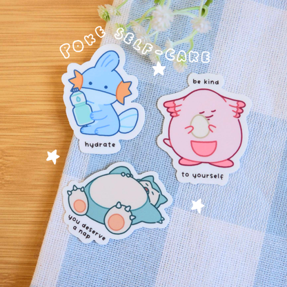 Poke Self-Care Stickers: You Deserve a Nap